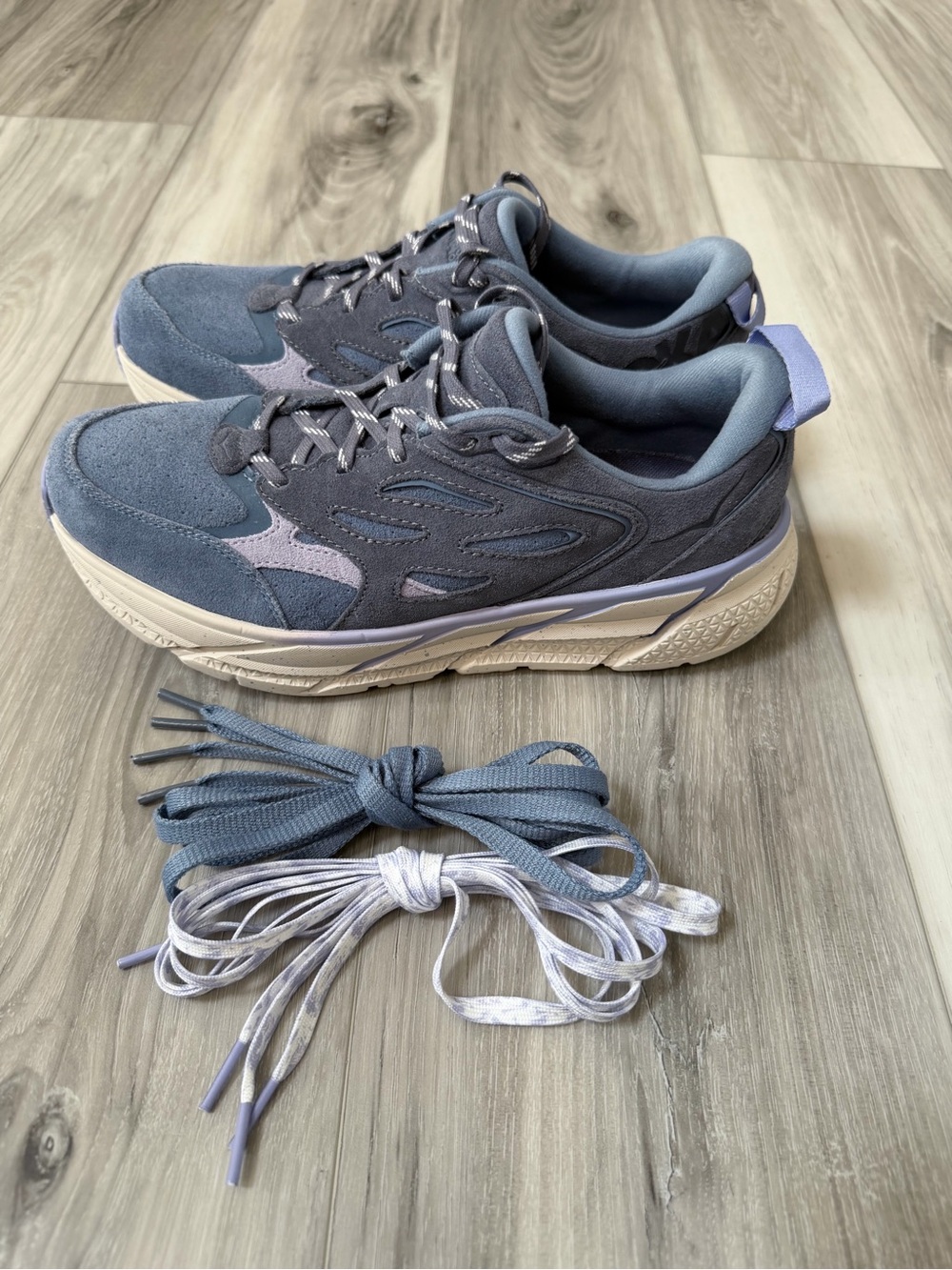 HOKA x FP Movement Clifton L Suede Sneakers OCN Blue Purple W 8.5 EU 40⅔ - Picture 2 of 10